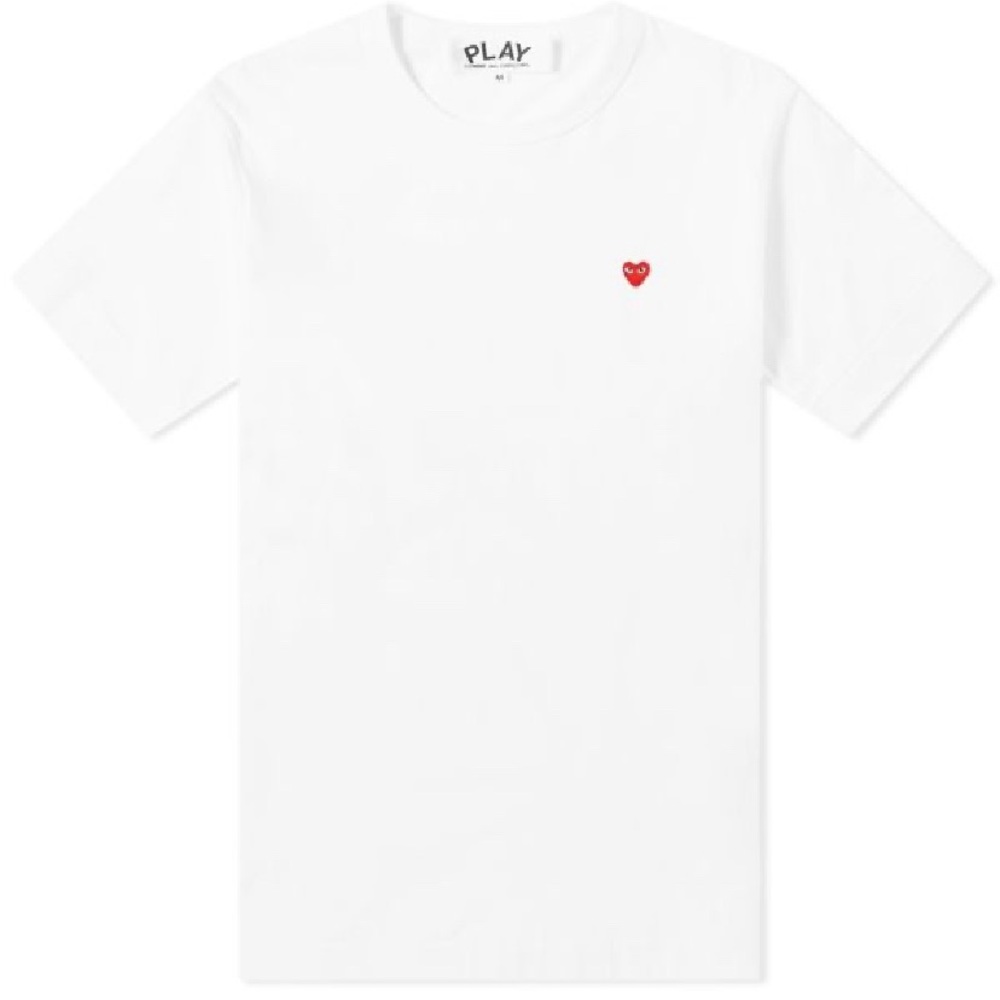 Comme Des Garçons Play T-shirt - White with heart